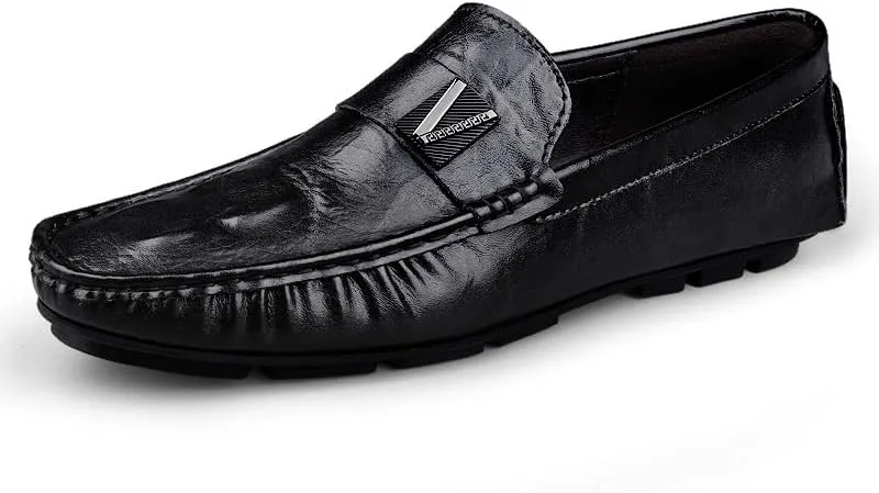 Men's Classic Formal Slip-On Oxford Shoes Mens Comfort Hand Stitched Business Derby Shoes