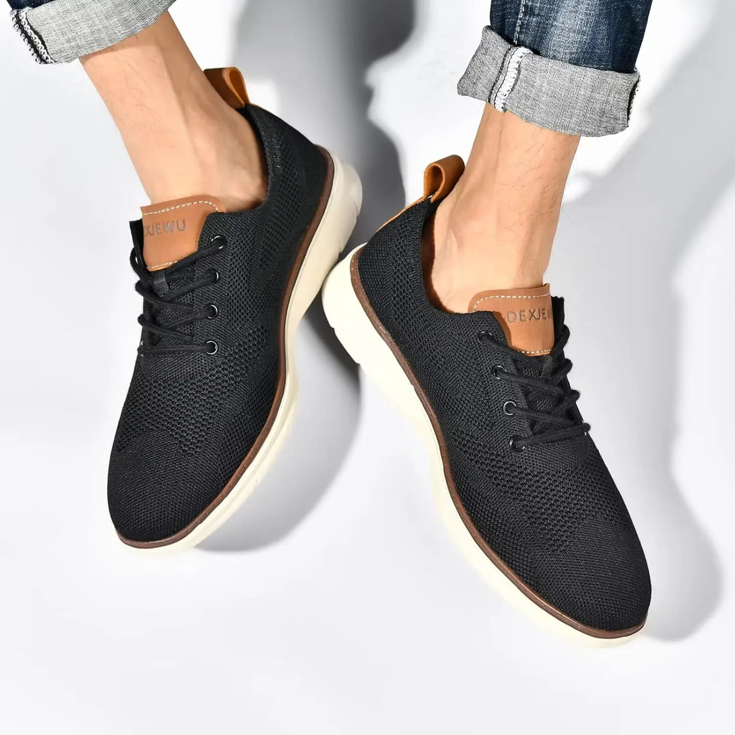 Men's Dress Oxfords Casual Walking Shoes Lightweight Mesh Business Work Sneakers Tennis Footwear