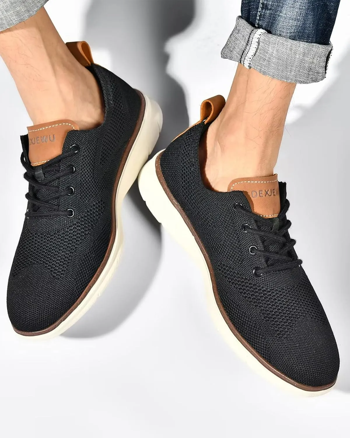 Men's Dress Oxfords Casual Walking Shoes Lightweight Mesh Business Work Sneakers Tennis Footwear