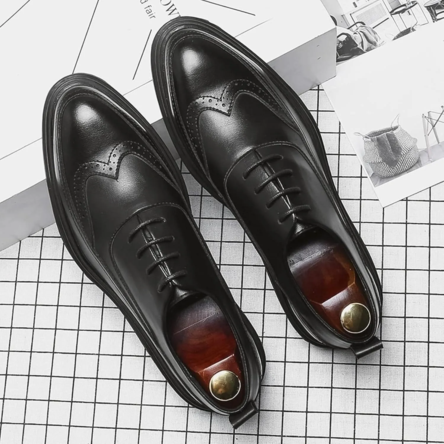 Men's Formal Shoes, Gentlemen's Oxford, Casual Leather Business and Office, Fashionable and Classic, Formal