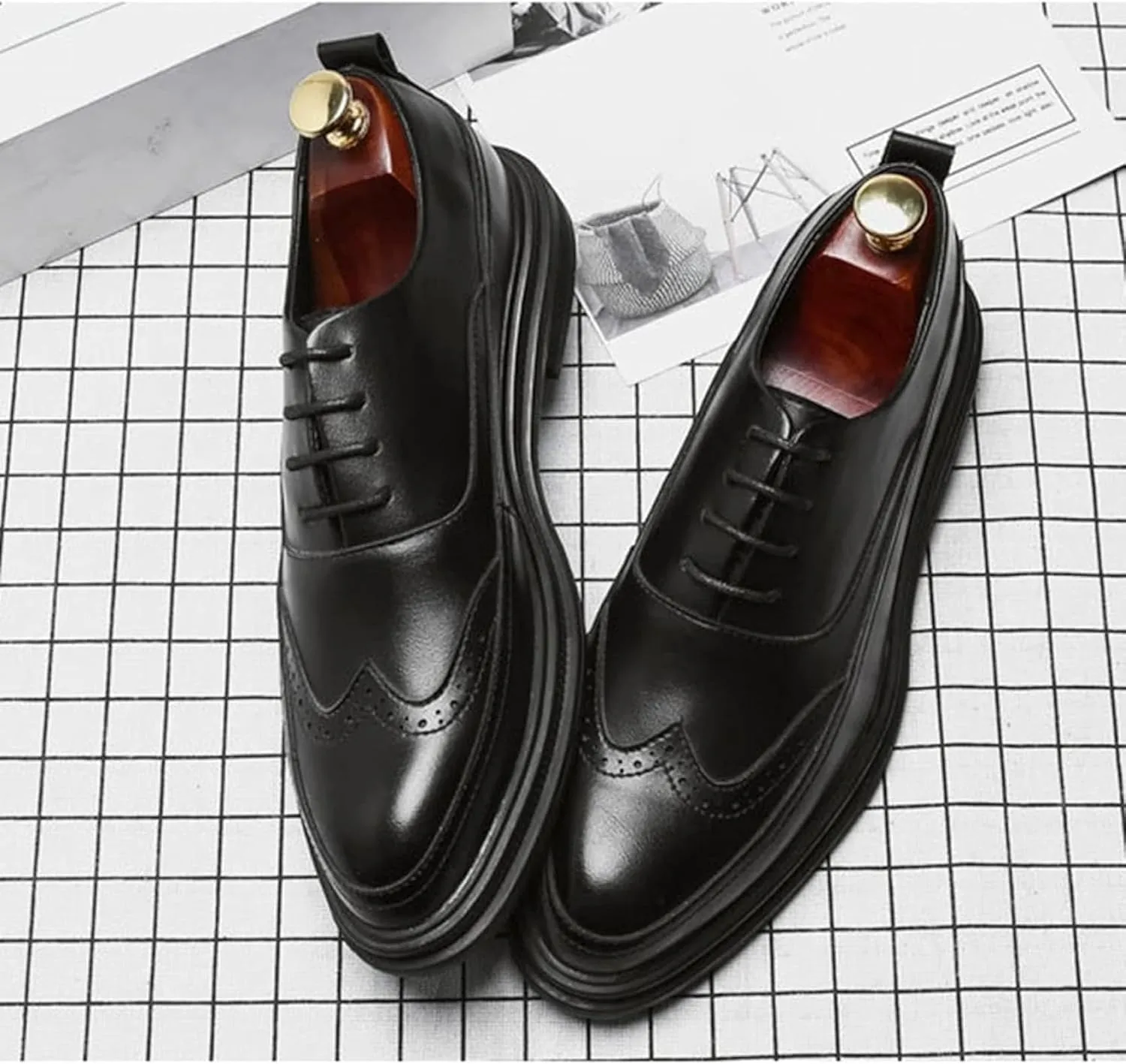 Men's Formal Shoes, Gentlemen's Oxford, Casual Leather Business and Office, Fashionable and Classic, Formal
