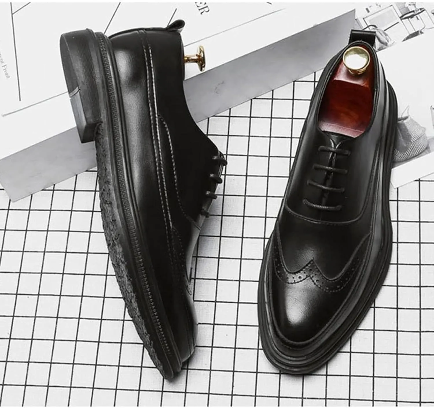 Men's Formal Shoes, Gentlemen's Oxford, Casual Leather Business and Office, Fashionable and Classic, Formal