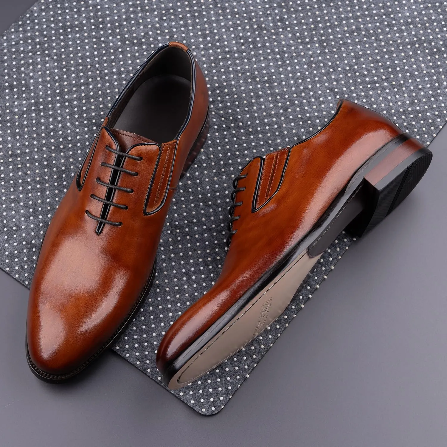 Men's Genuine Leather Oxford Dress Shoes - Handcrafted Formal Business Shoes for Wedding, Party & Office Wear, Classic Style with Premium Comfort, Ideal for Professional & Special Occasions