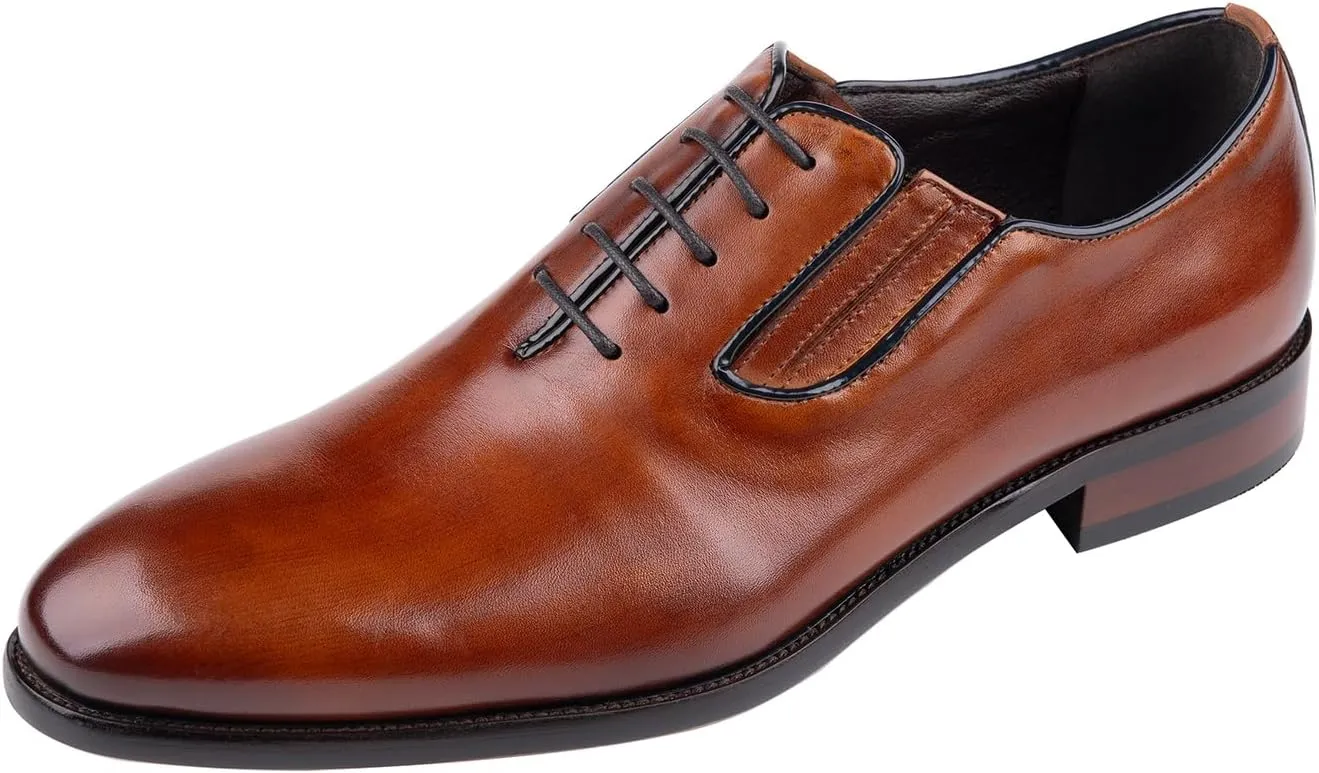 Men's Genuine Leather Oxford Dress Shoes - Handcrafted Formal Business Shoes for Wedding, Party & Office Wear, Classic Style with Premium Comfort, Ideal for Professional & Special Occasions