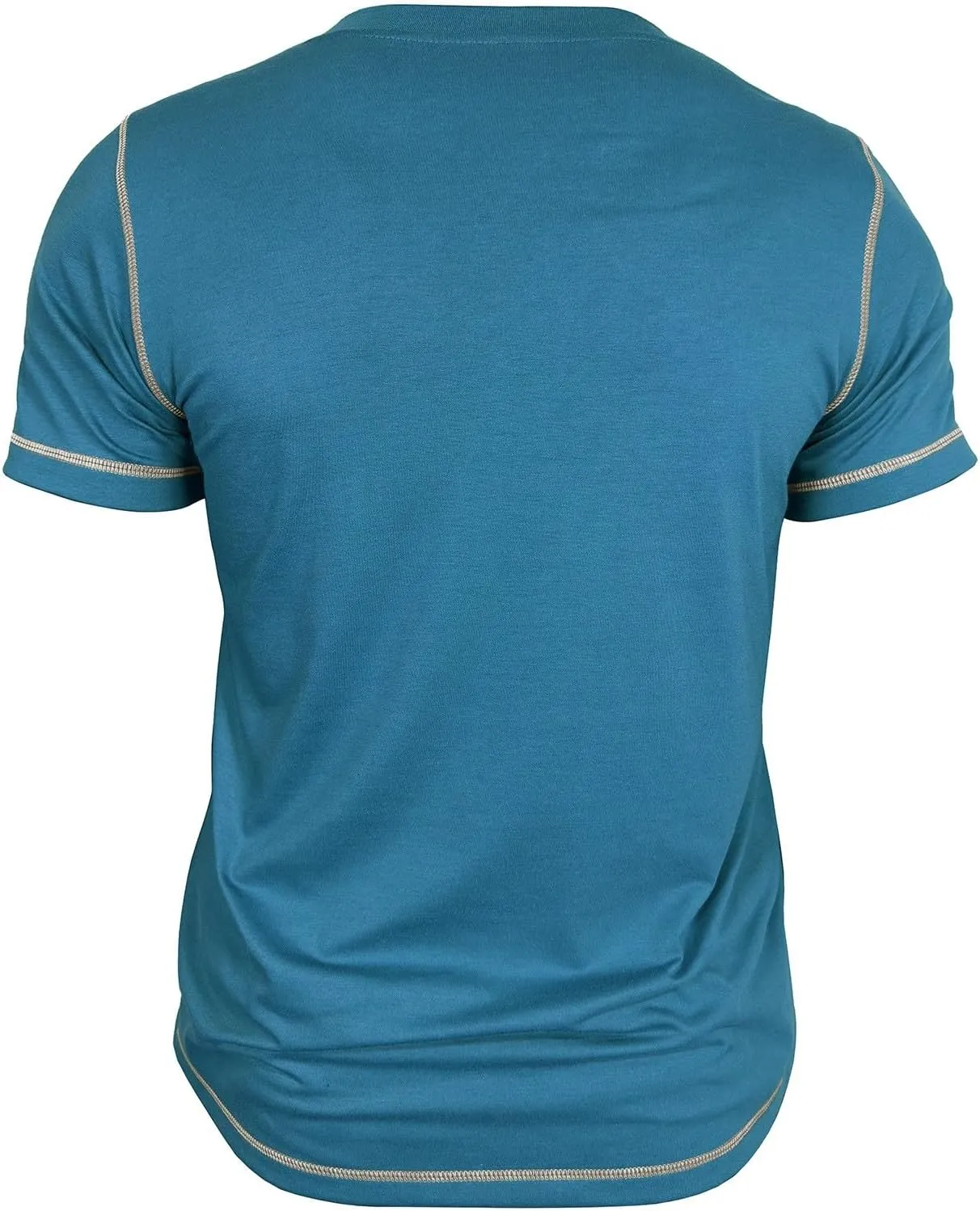 Men's Henley Shirt Soft Cotton Short Sleeve Stretchy Muscle Fit T Shirts Classic Band Collar Button Down Tee Tops