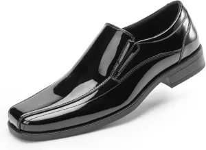 Mens Loafers Slip on Formal Dress Shoes, Microfiber Lined, Square Toe for Work and Casual, Business Oxford Style