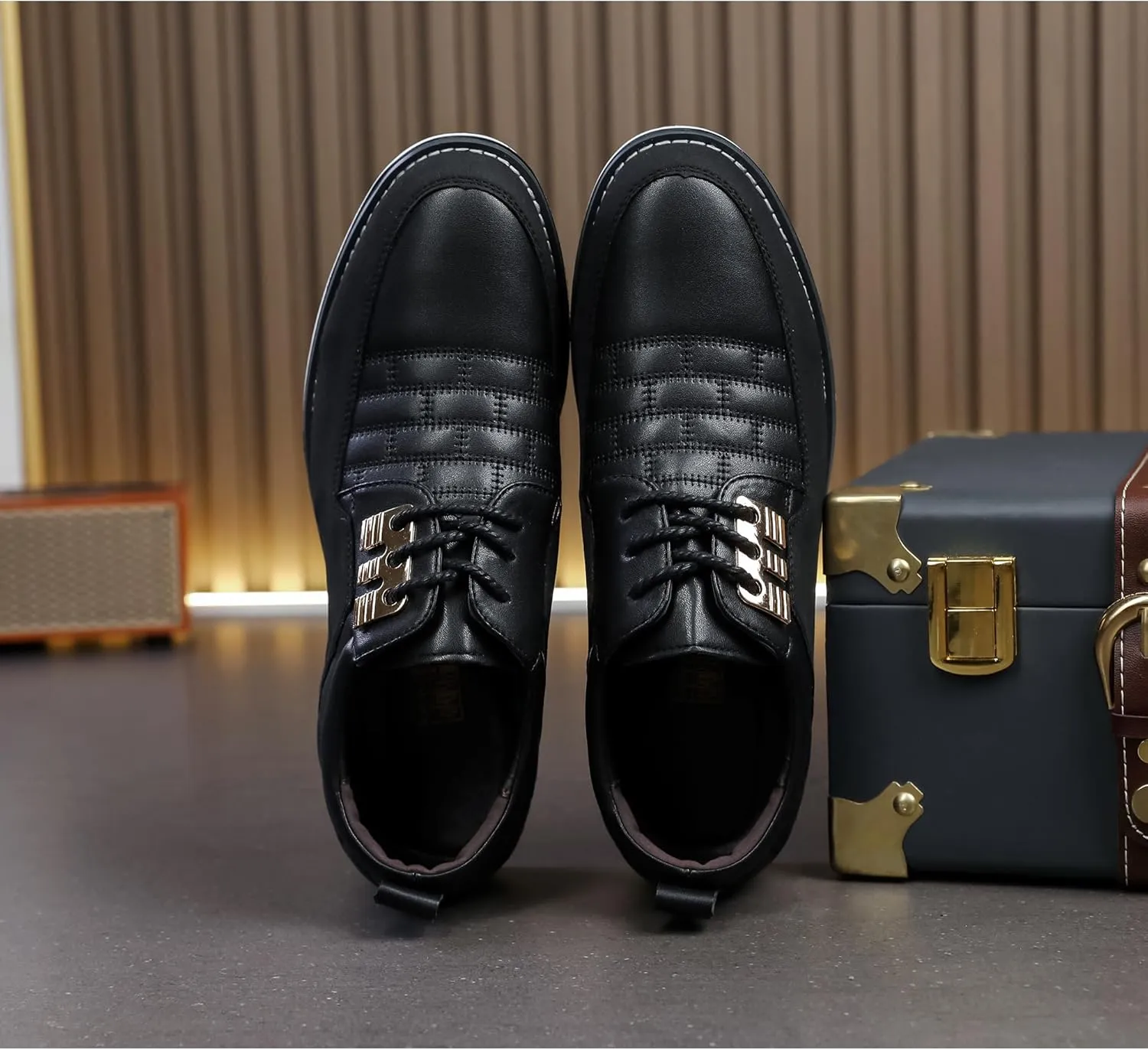 Men's Modern Oxford Leather Fashion Sneakers Walking Shoes Business Office Party Prom Dress Shoes Size 7-15