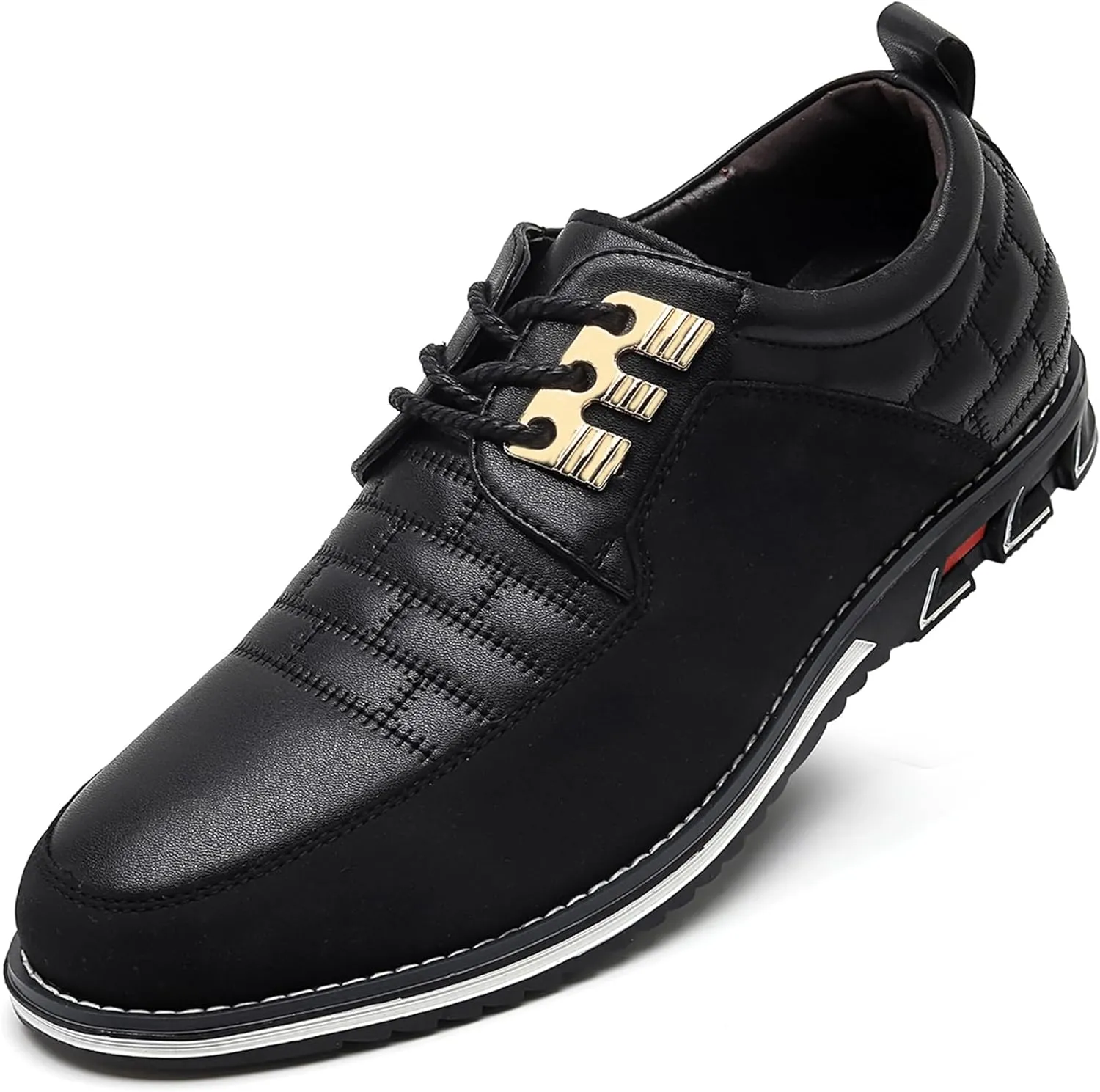 Men's Modern Oxford Leather Fashion Sneakers Walking Shoes Business Office Party Prom Dress Shoes Size 7-15