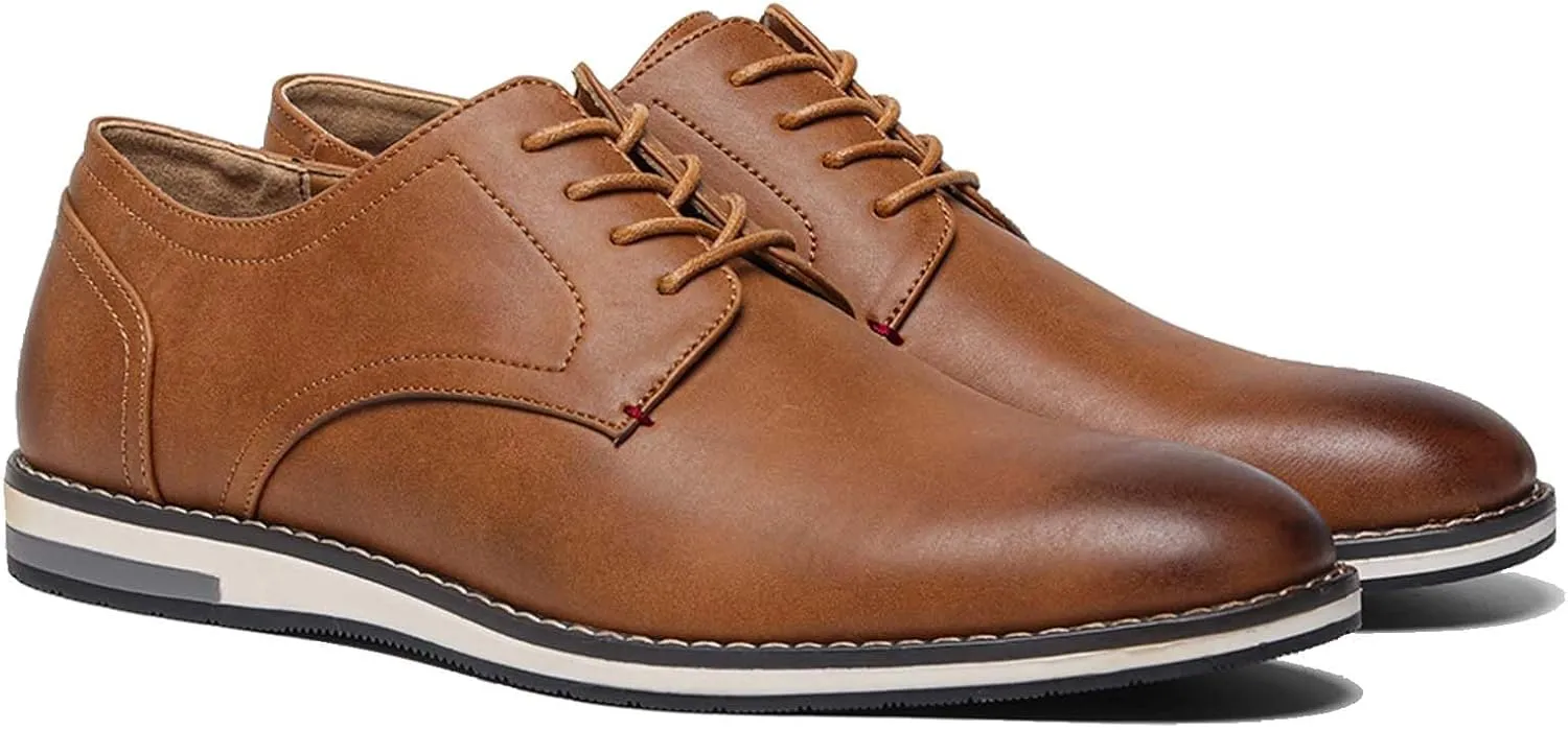 Men's Orthopedic Dress Shoes Business Oxford Derby Shoes Casual Leather Walking Flats