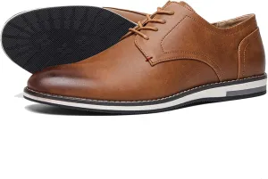 Men's Orthopedic Dress Shoes Business Oxford Derby Shoes Casual Leather Walking Flats