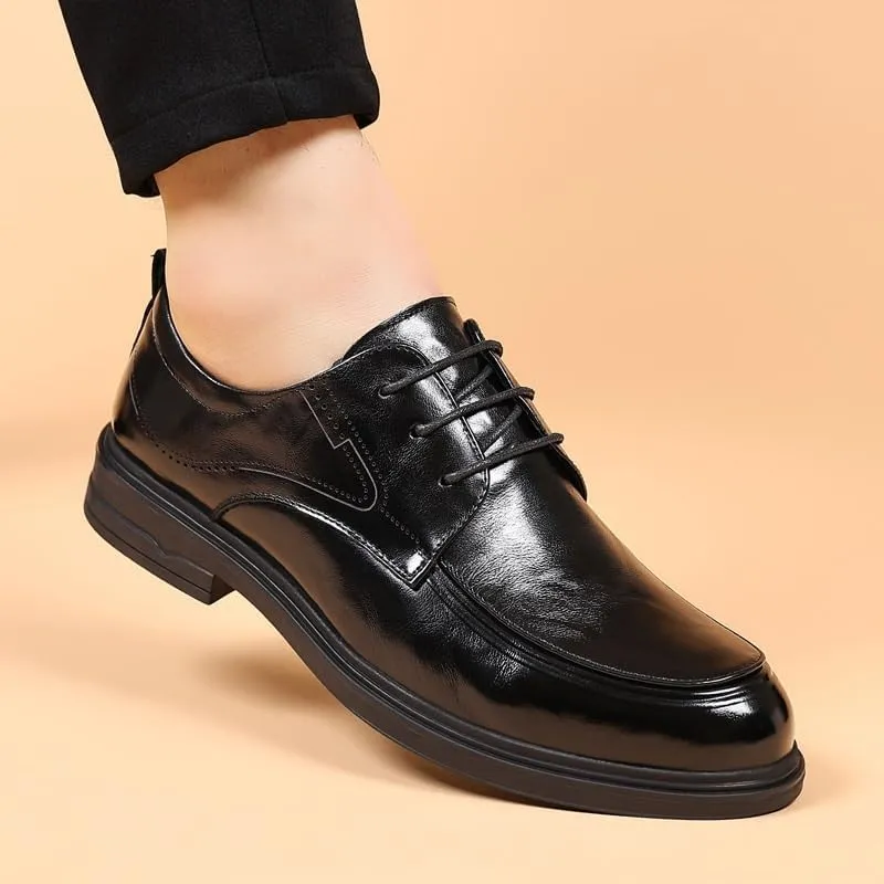 Men's Patent Leather Lace-up Dress Shoes Casual Business Classic Mens Brogue Oxfords Shoes