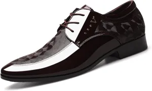 Men's Patent Leather Oxford Formal Business Dress Shoes Italy Modern Suit Tuxedo Shoes
