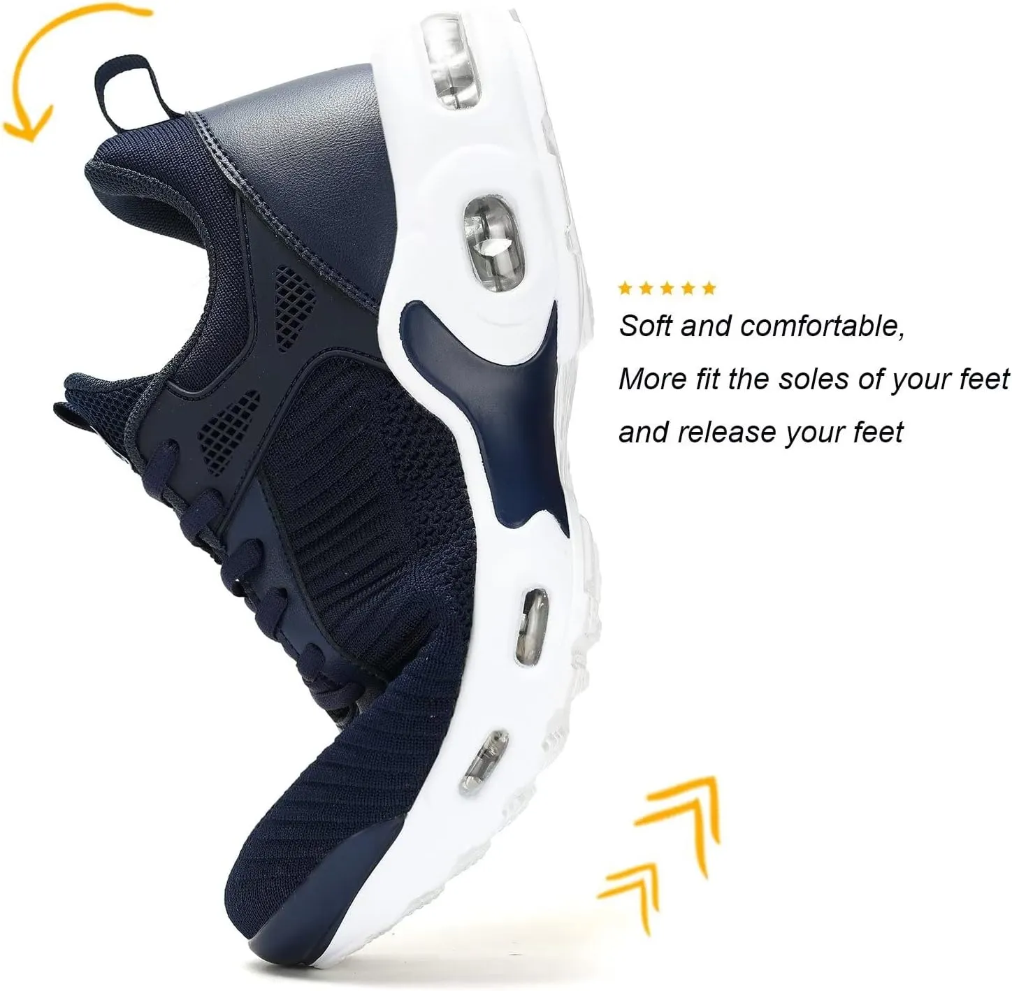 Mens Running Shoes Lightweight Breathable Air Walking Tennis Shoes Comfort Work Fashion Basketball Sneakers Trainers