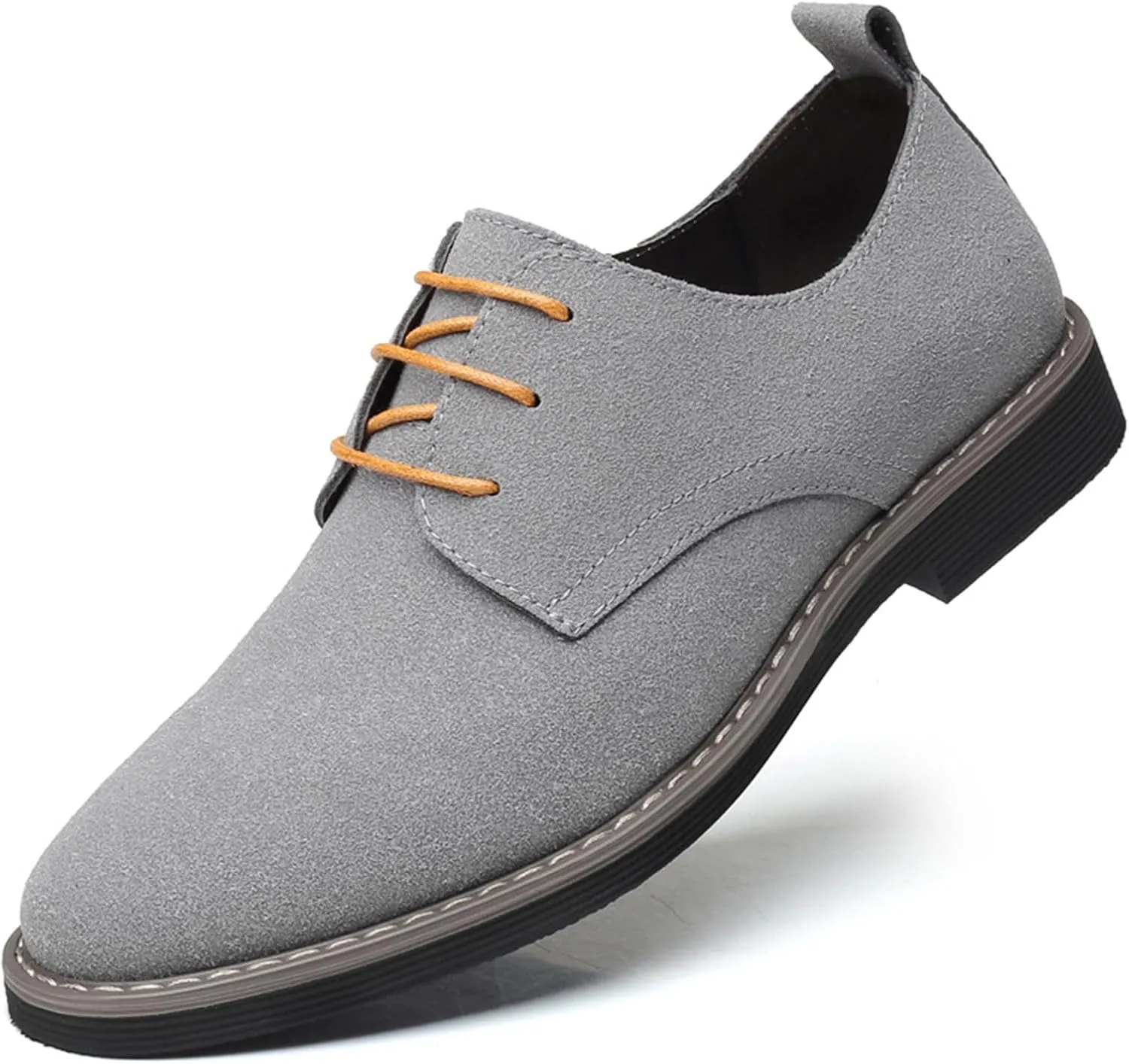 Men's Suede Lace Up Oxfords Classic Wing Tips Dress Shoes Casual Luxury Business Work Office Derby Shoes