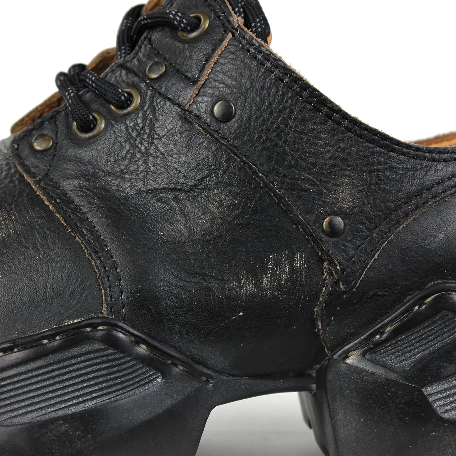 Mens Vintage Moto Boots Combat Hiking Retro Casual Shoes Cowhide Leather Ankle Chukka Boots CD-5008-S-2-R