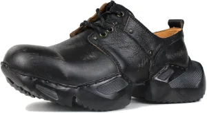 Mens Vintage Moto Boots Combat Hiking Retro Casual Shoes Cowhide Leather Ankle Chukka Boots CD-5008-S-2-R
