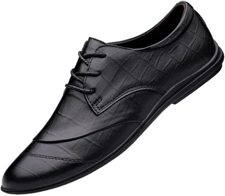Men's Wingtip Brogue Oxford Shoes Breathable Formal Dress Shoes for Business & Wedding