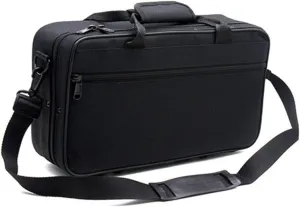 Mikinona Clarinet Case Black Tube Cloth Bag Shoulder Bag Handle Carrying Case for Clarinet Accessories Compartment
