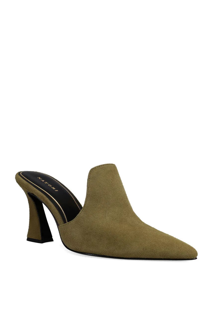 Minh Suede Heel Mule