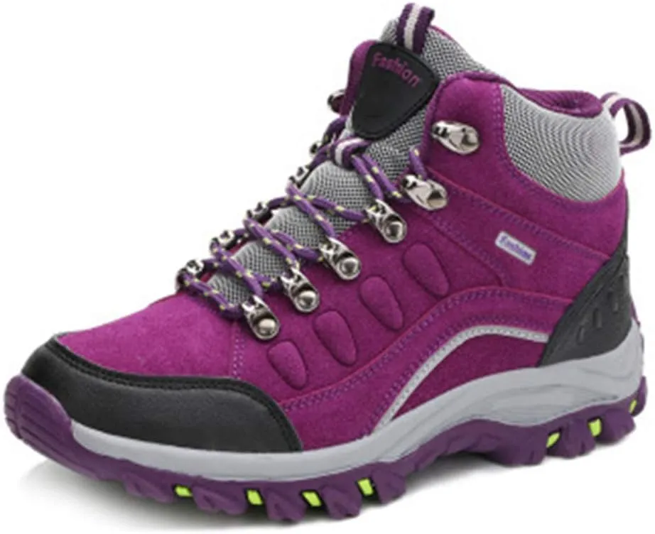 MIOKE Women's Casual Hiking Boots Running Trail Hiker Waterproof Non-Slip Outdoor High-top Climbing Shoes