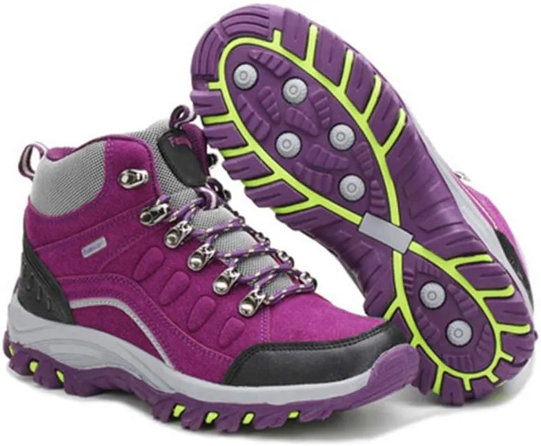 MIOKE Women's Casual Hiking Boots Running Trail Hiker Waterproof Non-Slip Outdoor High-top Climbing Shoes