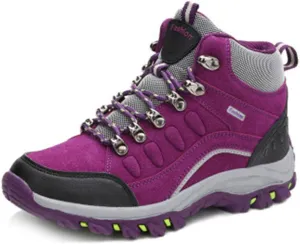 MIOKE Women's Casual Hiking Boots Running Trail Hiker Waterproof Non-Slip Outdoor High-top Climbing Shoes