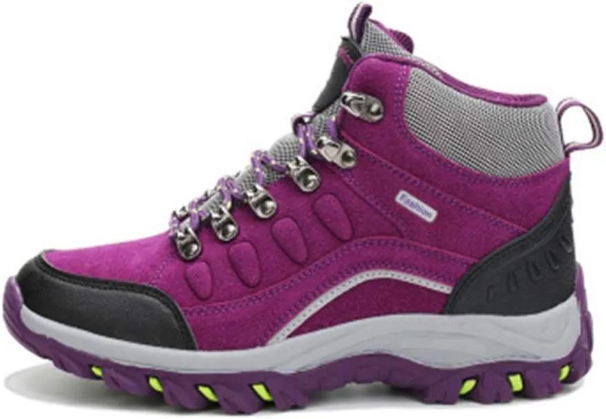 MIOKE Women's Casual Hiking Boots Running Trail Hiker Waterproof Non-Slip Outdoor High-top Climbing Shoes