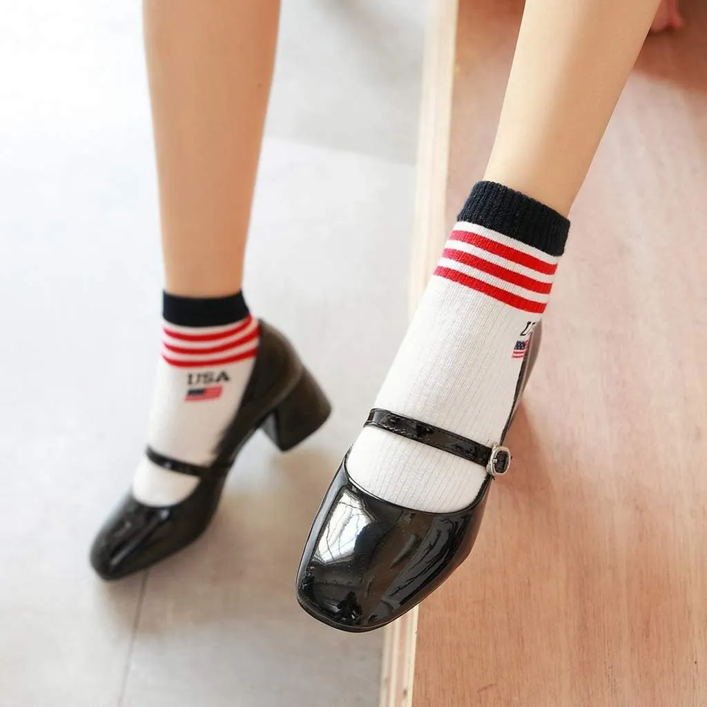 MIOKE Women's Square Toe Mary Jane Pump Oxford Patent Leather Buckle Strap Chunky Mid Heel Retro Dress Shoes