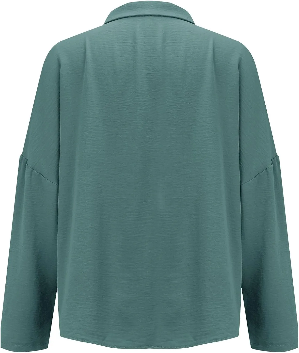 Miyaomn Womens Button Down Dress Shirts Cotton Linen Long Sleeve Collared Blouse Lightweight Slim Fit Solid V Neck Casual Top