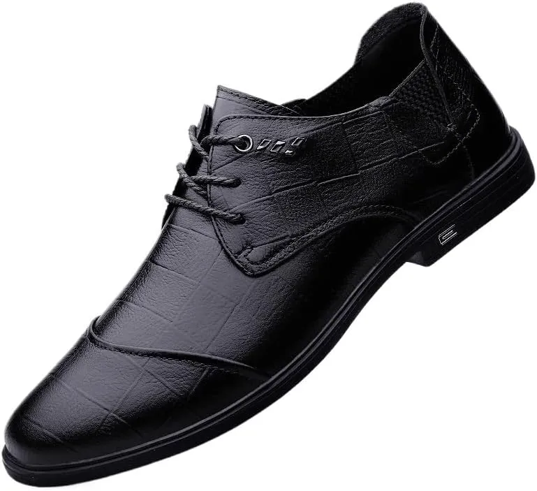 Modern Casual Brogues Wingtips Dress Shoes Classic Business Oxford Shoes Men's Elegant Lace-up Office Shoes