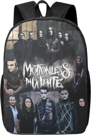 Motionless Rock In White Casual Backpack Large Lightweight Travel Bag Classic Laptop Daypack Men Women Backpack, Black