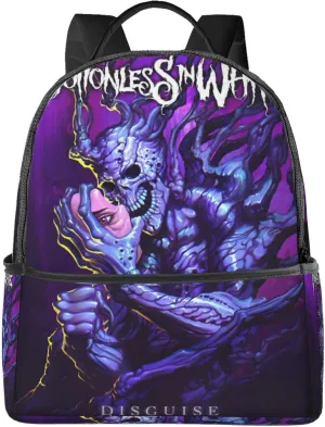 Motionless Rock In White Unisex Casual Backpack Lightweight Travel Bag Classic Laptop Daypack Backpack Men Women
