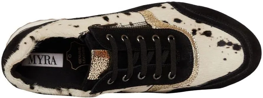 Myra Bag Rush Sneakers Fur Leather Shoes S-4092