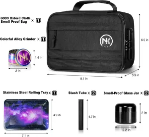 NKTOLEE Smell Proof Bag with Combination Lock, Stash Box - Personal Organizer Case Container Suit for Travel Storage Box Smell Proof