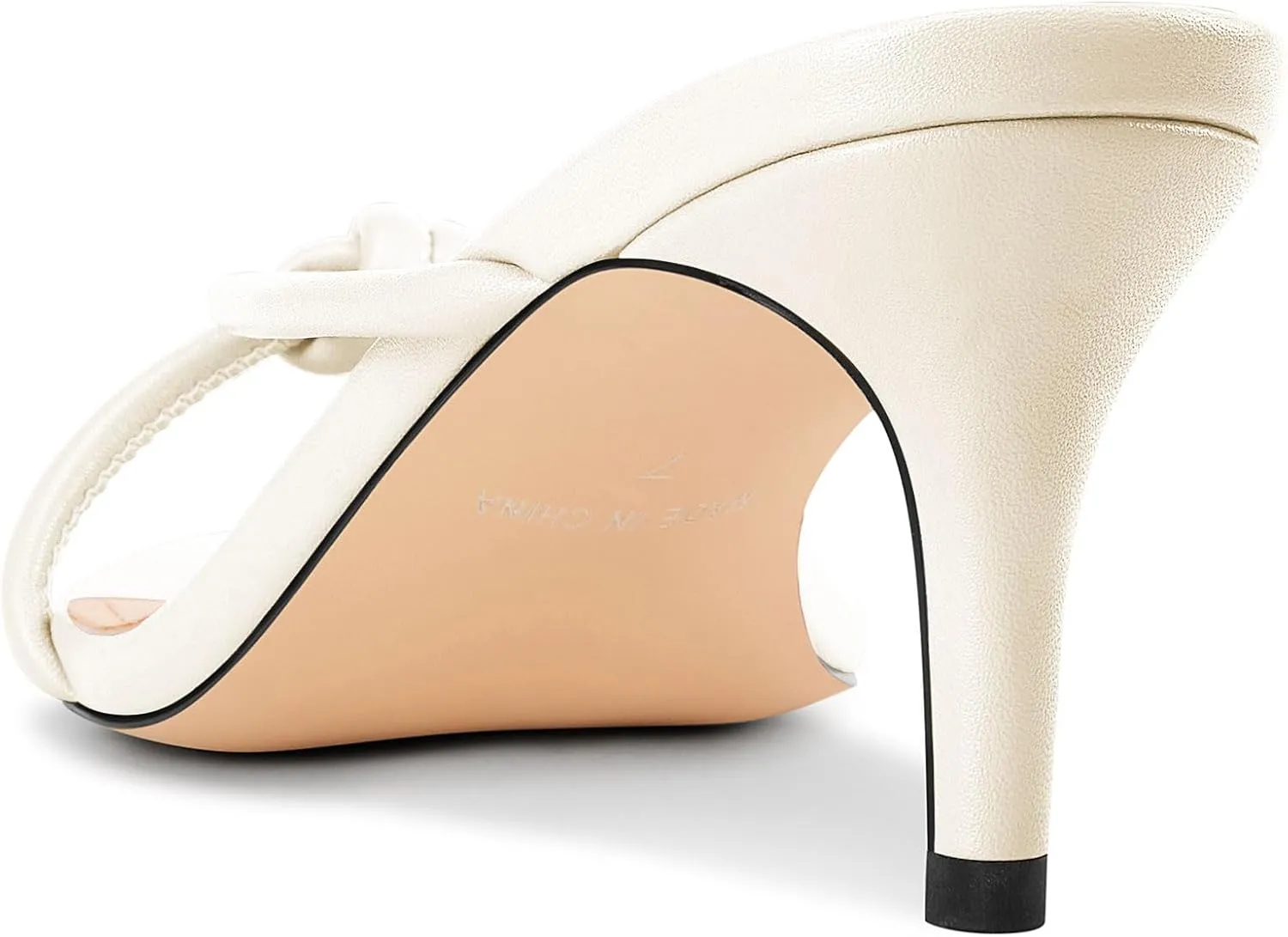 NobleOnly Women's Black Kitten Heel Mule Sandals, 2.4 Inches, Open Toe, Slip On, Party, Prom, Wedding, Evening, Classic Style
