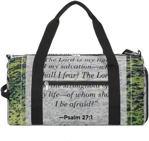 Numbers Bible Verse Classic Round Fitness Bag with Large Capacity Backpack And Waterproof Bag