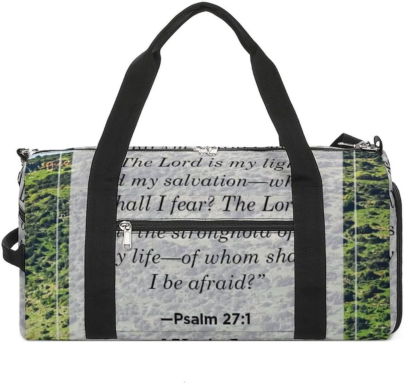 Numbers Bible Verse Classic Round Fitness Bag with Large Capacity Backpack And Waterproof Bag