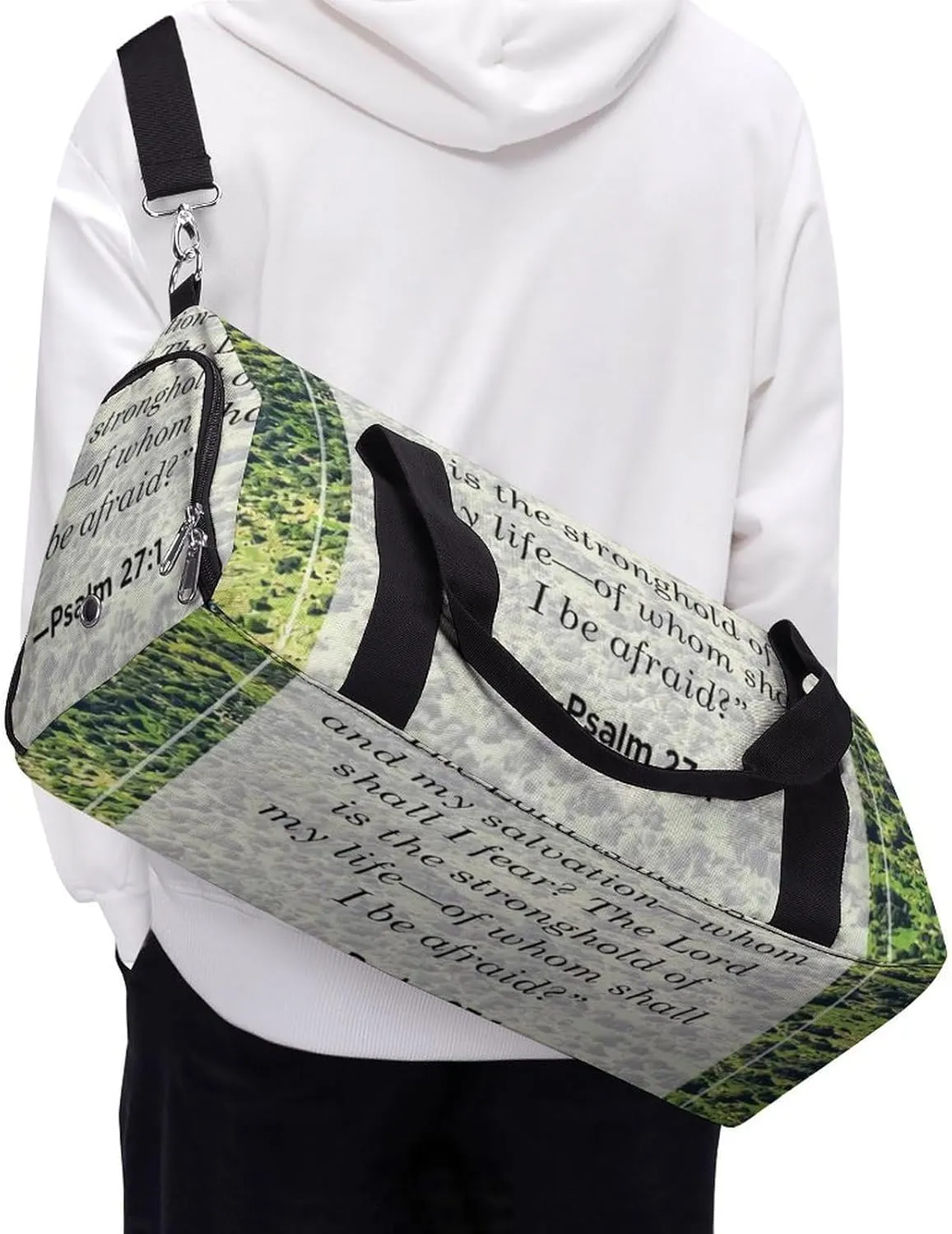 Numbers Bible Verse Classic Round Fitness Bag with Large Capacity Backpack And Waterproof Bag