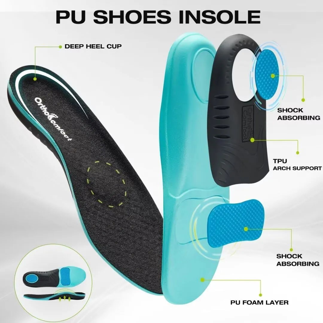 OrthoComfoot Men's Orthopedic Leather Dress Walking Shoes: Comfortable Plantar Fasciitis Oxford with Arch Support, Flat Feet Casual Business Work Shoes for Foot and Heel Pain Relief