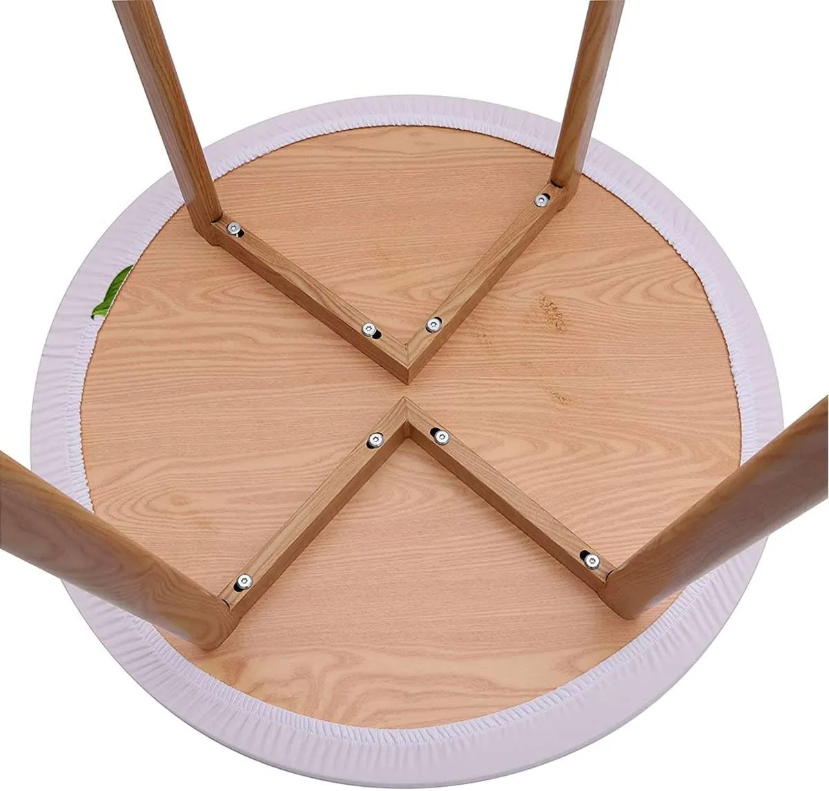 Pale Green Round Tables Tablecloth Table Cloth Leaf Nature Jungle Forest Round Fitted Table Cover The Ultimate Protection for Your Table Fit for 36"-39" Diameter Table Party Theme
