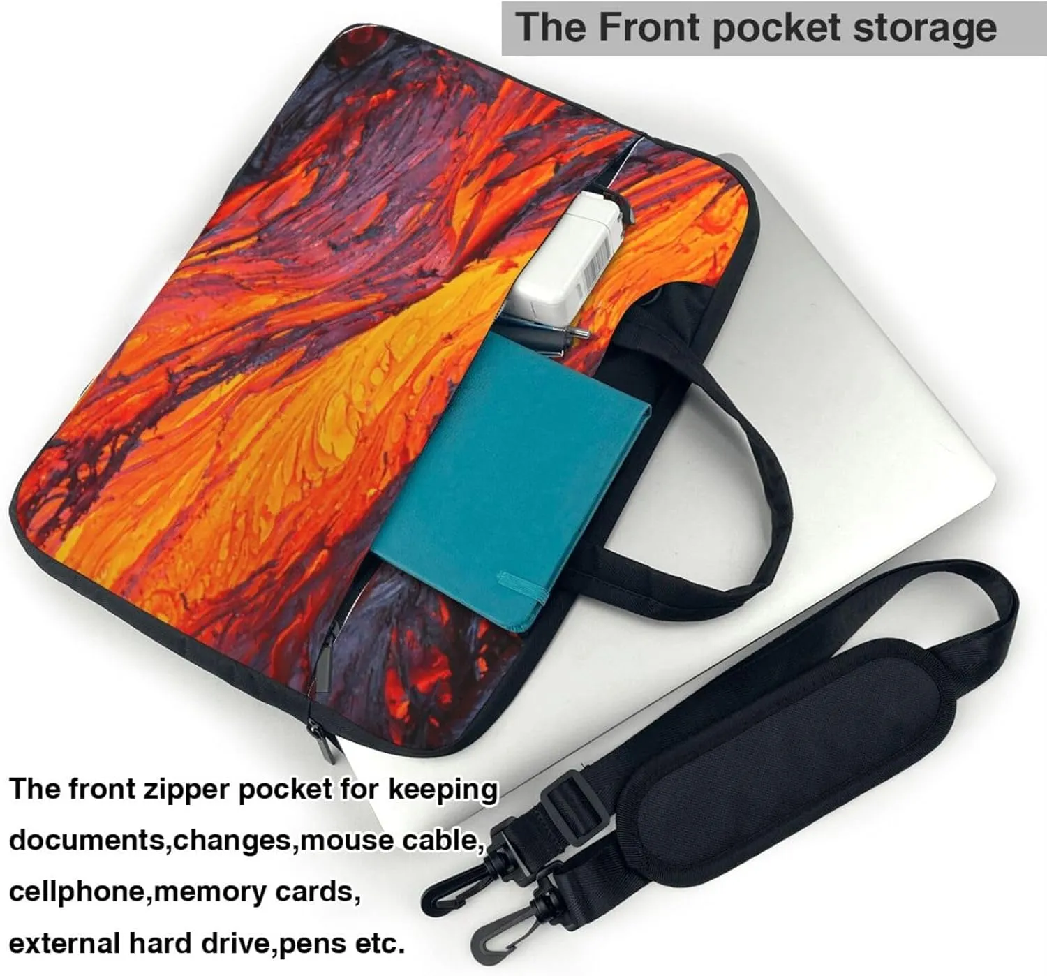 Peynir Lava Magma Laptop Bag Shoulder Messenger Bag Computer Briefcase Bag For Business Office Work