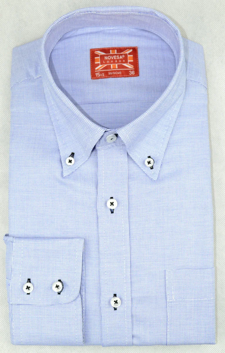 Pinpoint Oxford Button-Down Shirt (Blue)