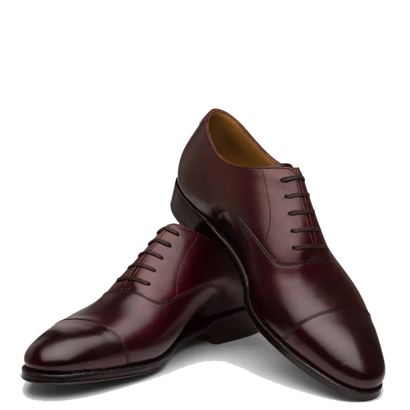 Plain Classic Captoe Leather Oxford Shoes