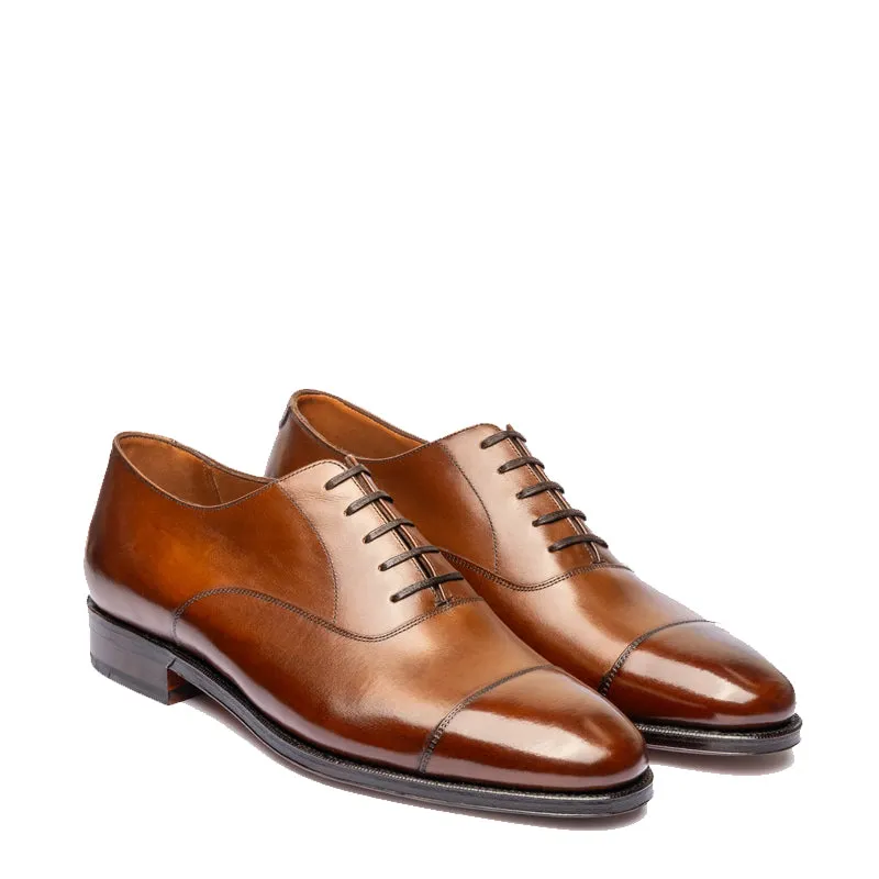 Plain Classic Captoe Leather Oxford Shoes