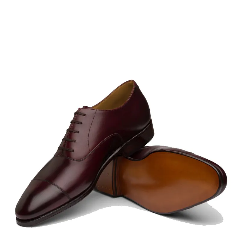 Plain Classic Captoe Leather Oxford Shoes