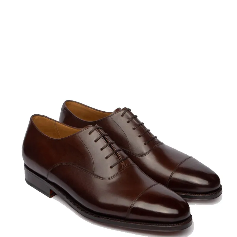Plain Classic Captoe Leather Oxford Shoes