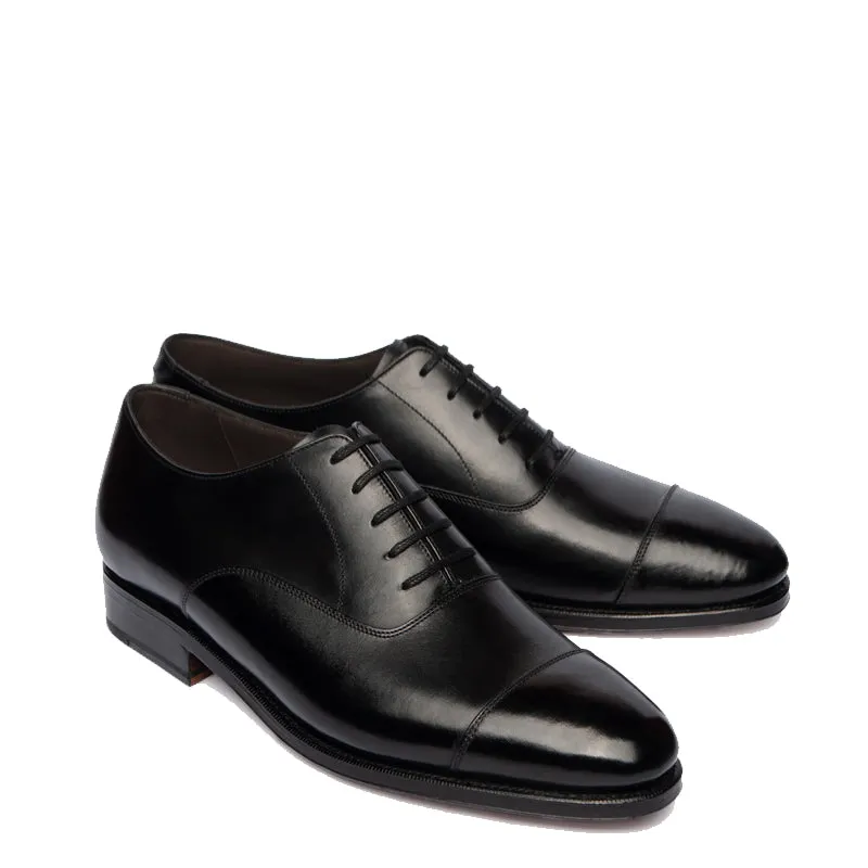 Plain Classic Captoe Leather Oxford Shoes