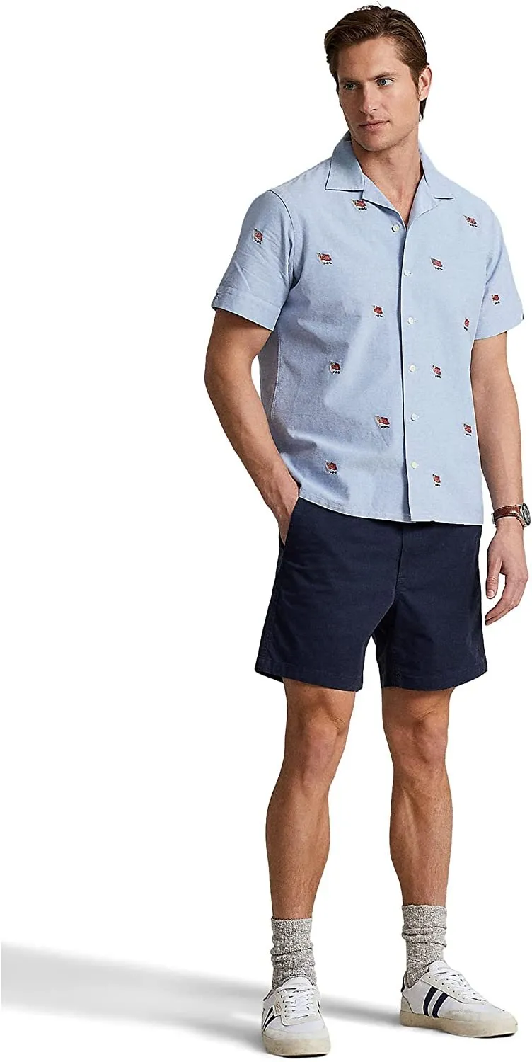 POLO RALPH LAUREN Classic Fit Flag Oxford Camp Shirt