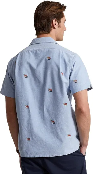 POLO RALPH LAUREN Classic Fit Flag Oxford Camp Shirt