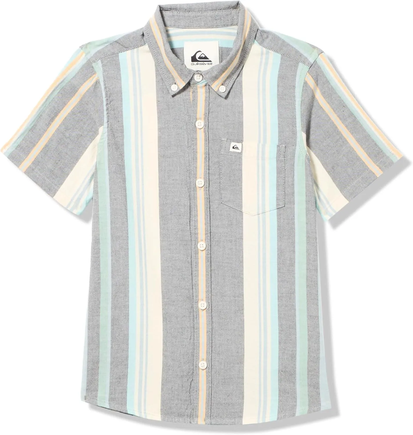 Quiksilver Boy's Oxford Strip Classic Button Up Woven Top Youth